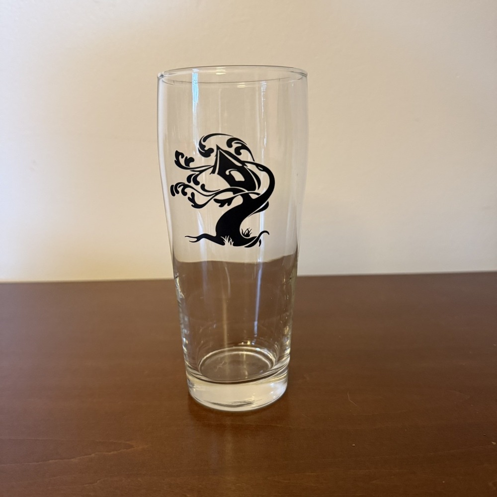Tree House Brewing Beer Glass Black Logo 16 oz